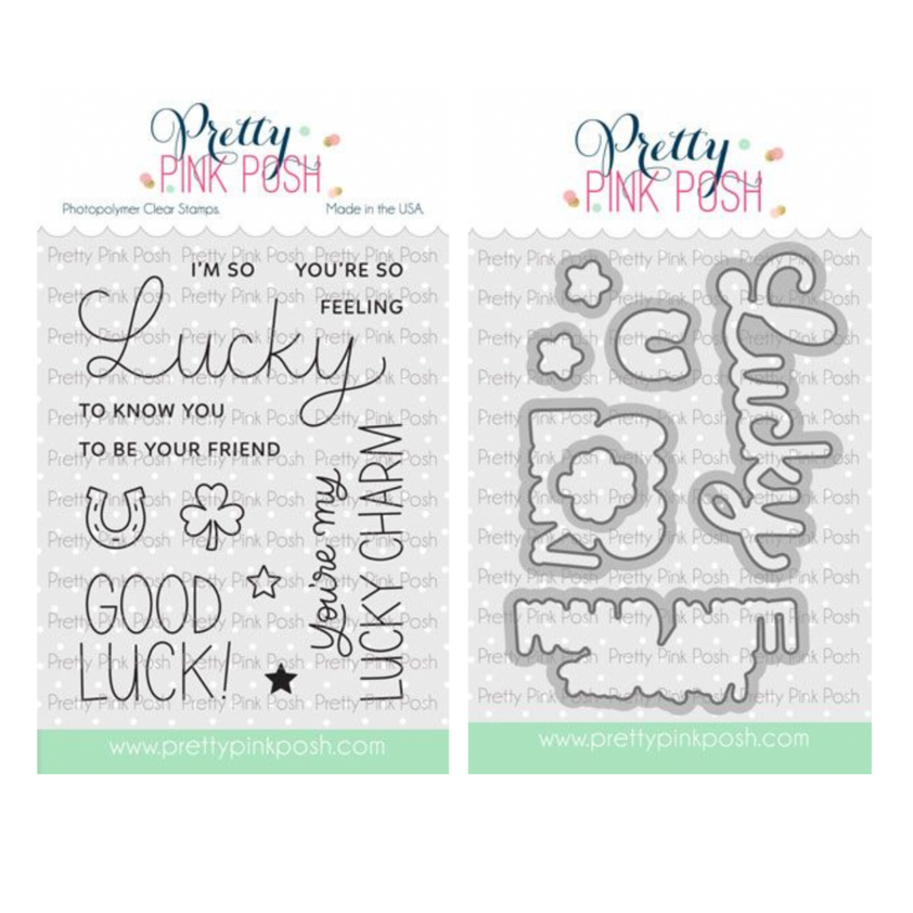Pretty Pink Posh Lucky to Know You Clear Stamp and Die Set – Simon Says ...
