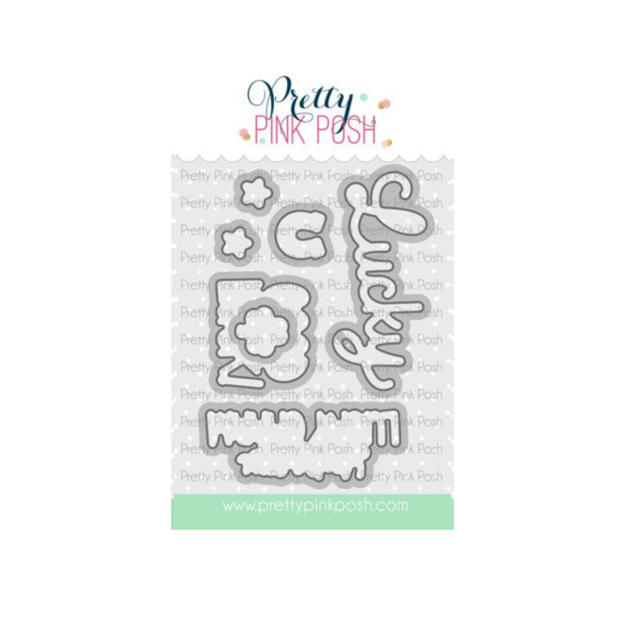 Pretty Pink Posh Lucky to Know You Clear Stamp and Die Set image 2