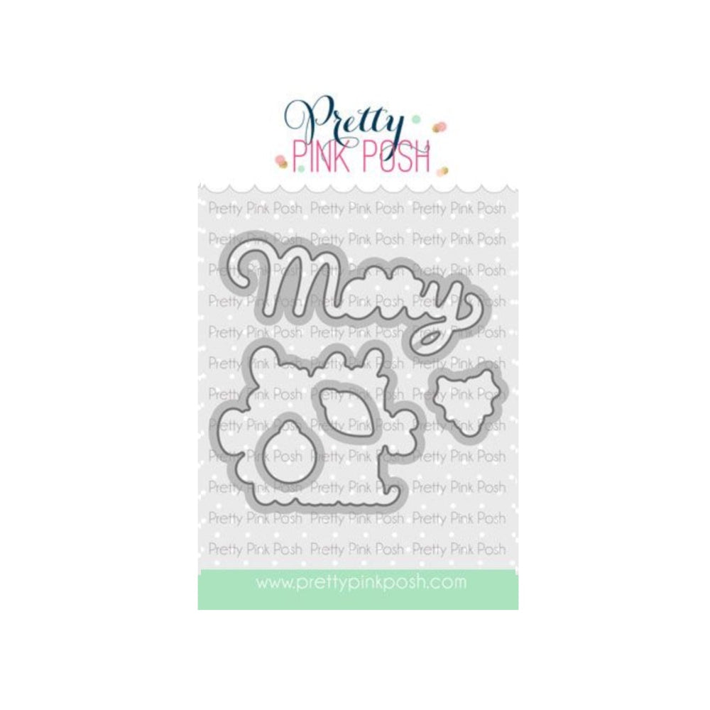 Pretty Pink Posh Merry Greetings Clear Stamp and Die Set product image product image 2