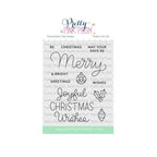 Pretty Pink Posh Merry Greetings Clear Stamps
