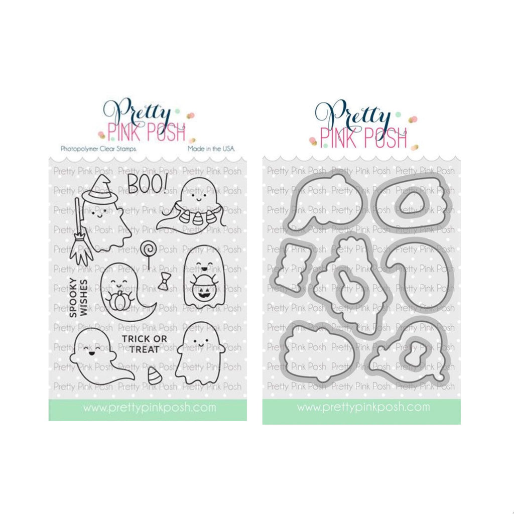 Pretty Pink Posh Mini Ghosts Clear Stamp and Die Set