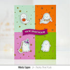 Pretty Pink Posh Mini Ghosts Coordinating Dies you're spooktacular glitter stars card