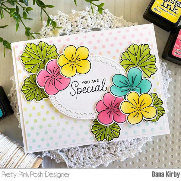 Pretty Pink Posh Mini Polka Dots Stencil special