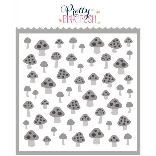 Pretty Pink Posh Mushrooms Layered Stencils