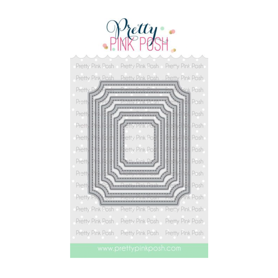 Pretty Pink Posh  Notched Rectangles Dies