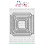 Pretty Pink Posh Notched Squares Dies