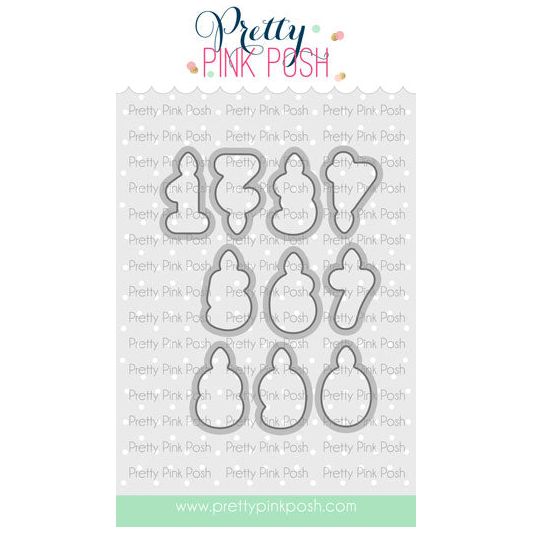 Pretty Pink Posh Number Candles Dies