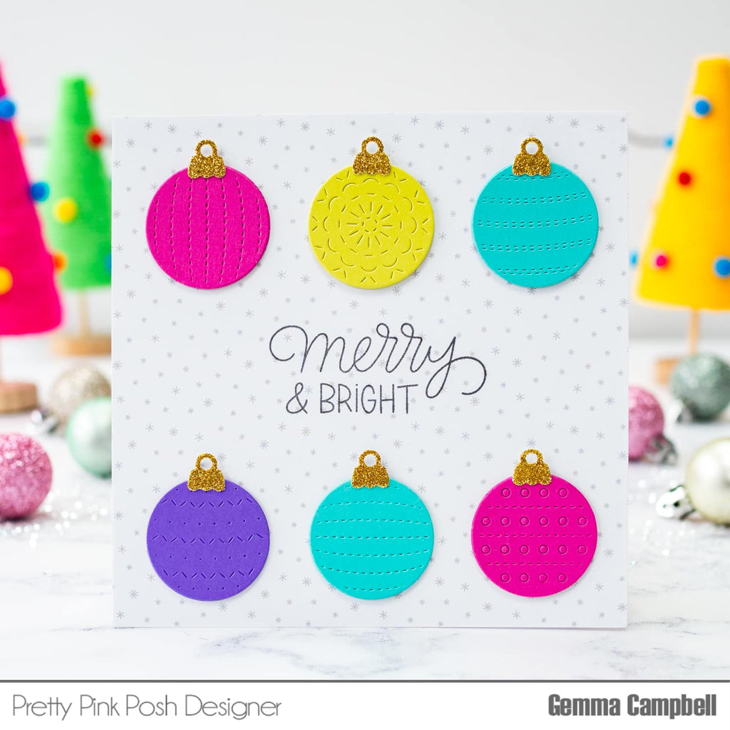 Pretty Pink Posh Ornament Cover Plate Dies vivid colors
