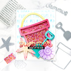 Pretty Pink Posh Paradise Glass Shaker Beads starfish | color-code:ALT01