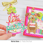 Pretty Pink Posh Party Hat Shaker Dies shaker tag