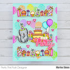 Pretty Pink Posh Party Time Dies cupcakes