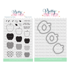 Pretty Pink Posh Patterned Apples Clear Stamp and Die Set