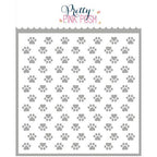Pretty Pink Posh Paw Prints Stencil