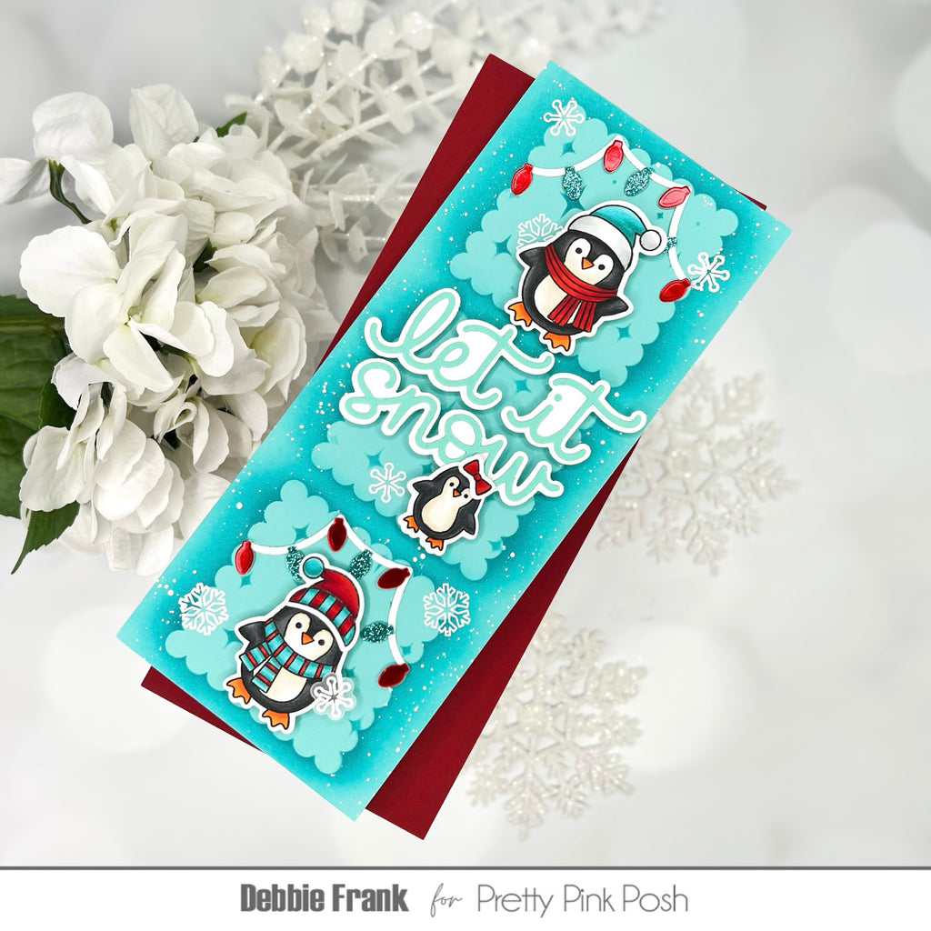 Pretty Pink Posh Penguin Friends Clear Stamp and Die Set lights | color-code:ALT01
