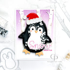 Pretty Pink Posh Penguin Holder Dies santa hat | color-code:ALT02
