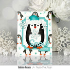 Pretty Pink Posh Penguin Holder Dies snow