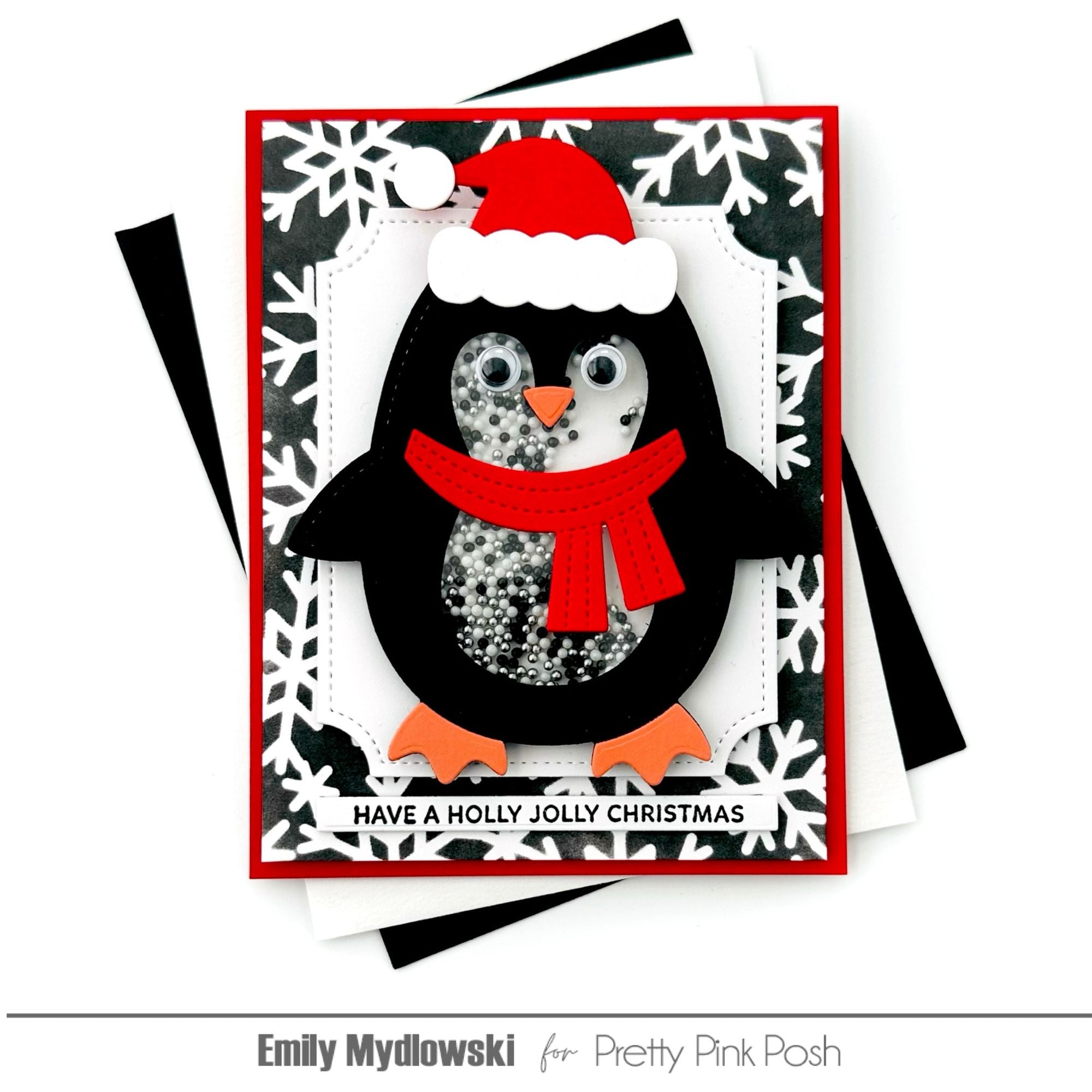 Pretty Pink Posh Penguin Shaker Dies christmas