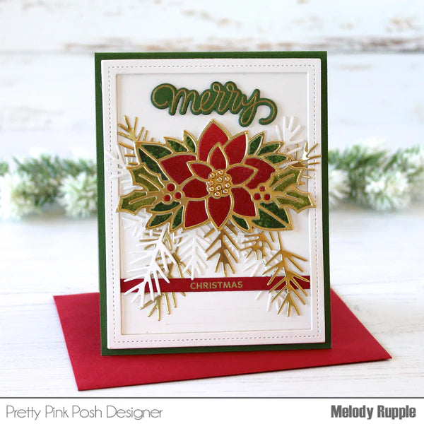 Pretty Pink Posh Pine Sprig Dies merry