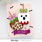 Pretty Pink Posh Pinking Ovals Dies treat yourself bats card