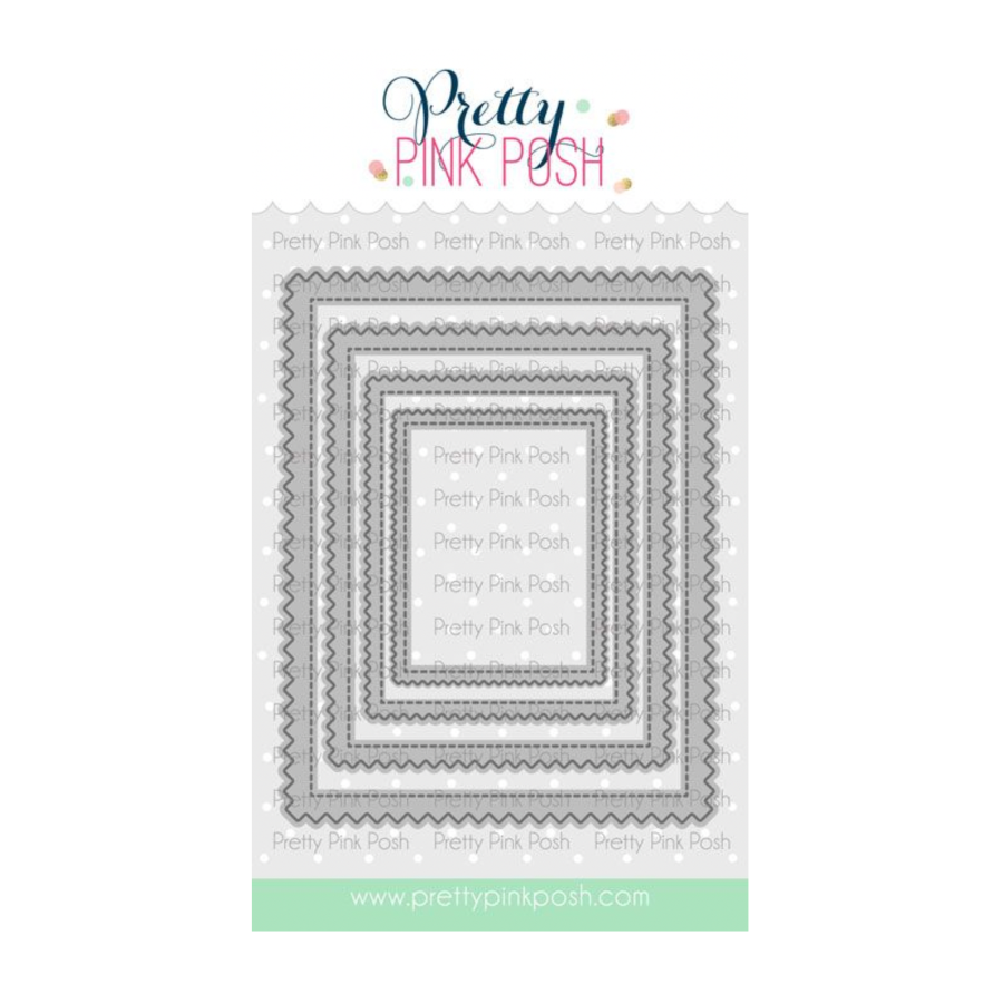 Pretty Pink Posh Pinking Rectangles Dies