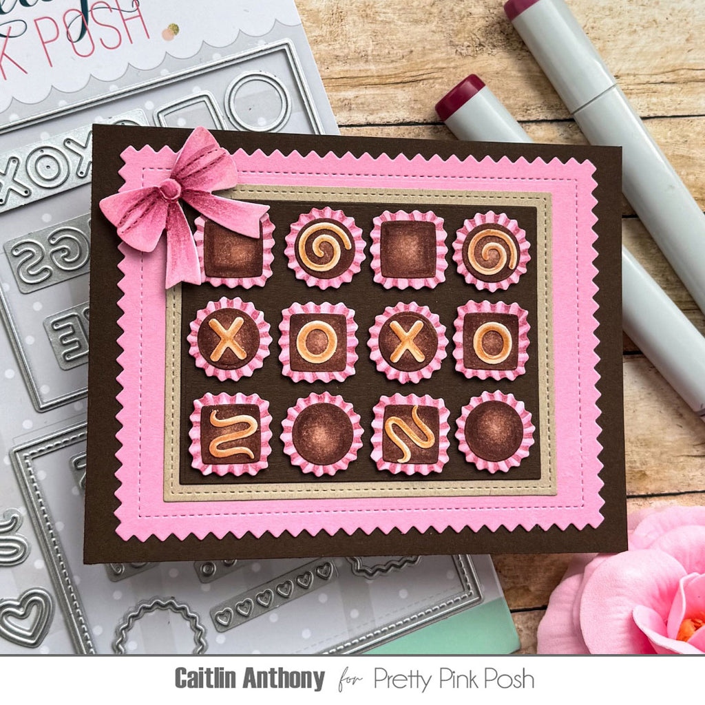 Pretty Pink Posh Pinking Rectangles Dies chocolates
