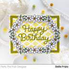 Pretty Pink Posh Potted Daffodils Clear Stamp and Die Set happy birthday