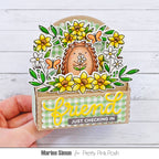 Pretty Pink Posh Potted Daffodils Die hedgehog friend