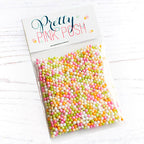 Pretty Pink Posh Rainbow Sherbet Glass Shaker Beads