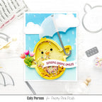 Pretty Pink Posh Raindrops Stencil shaker chick | color-code:ALT01