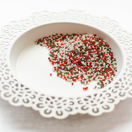 Pretty Pink Posh Rustic Christmas Glass Shaker Beads product image