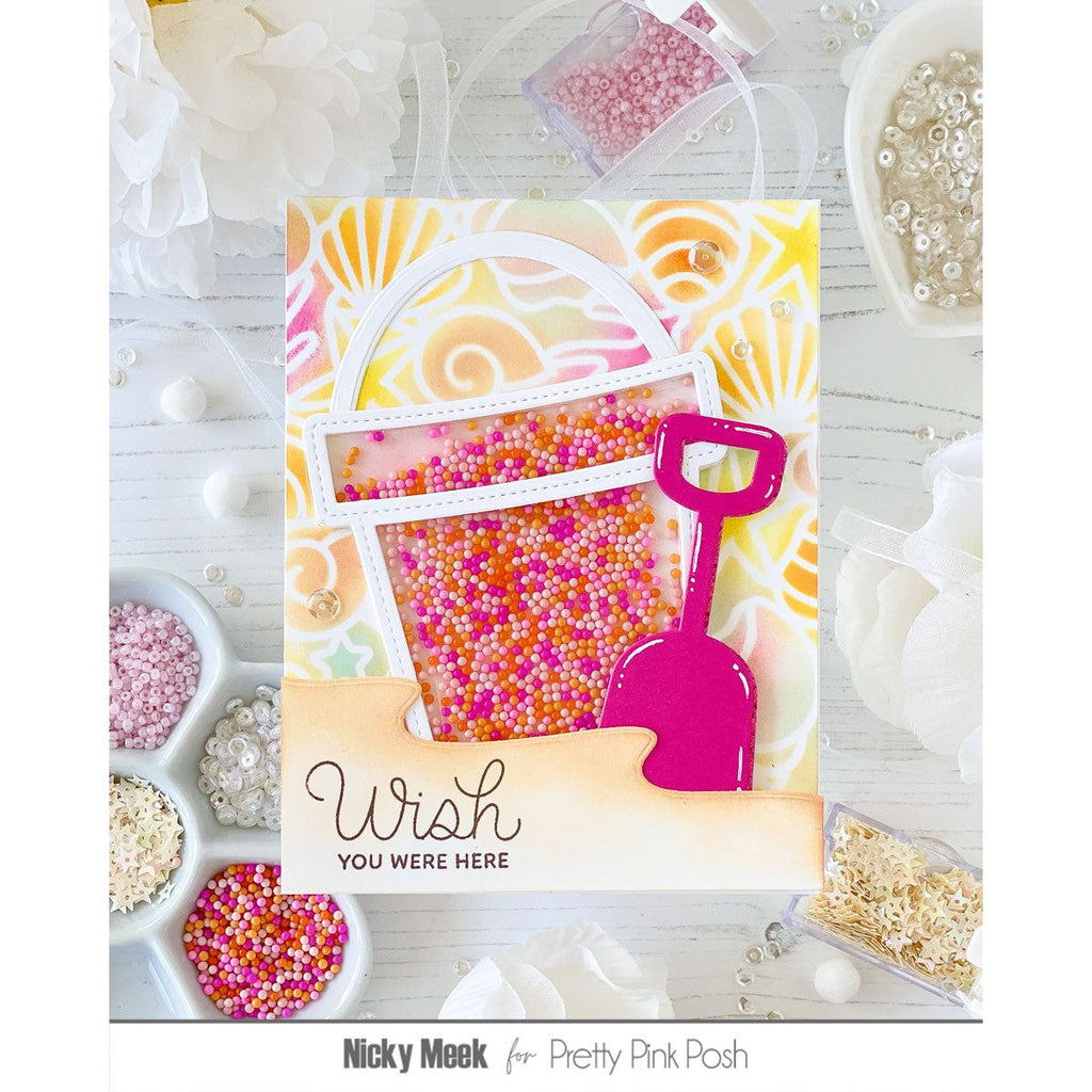 Pretty Pink Posh Sand Bucket Shaker Dies shells