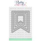 Pretty Pink Posh Scallop Flag Tags Dies