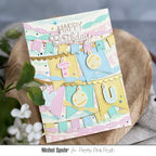 Pretty Pink Posh Scallop Flag Tags Dies pastels | color-code:ALT02