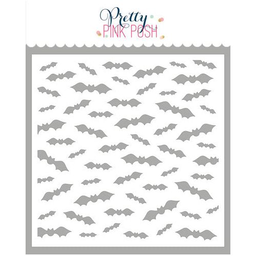 Pretty Pink Posh Scattered Bats Stencils*