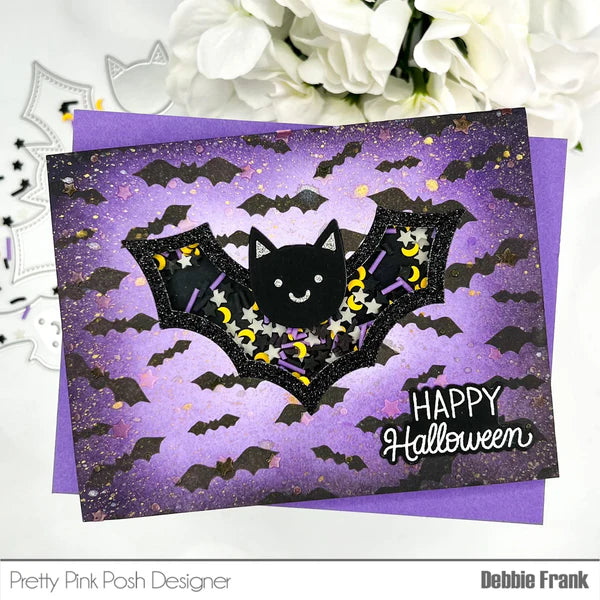 Pretty Pink Posh Scattered Bats Stencils*