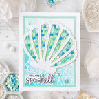 Pretty Pink Posh Seashell Shaker Dies white