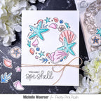 Pretty Pink Posh Seashell Wreath Clear Stamp and Die Set shells