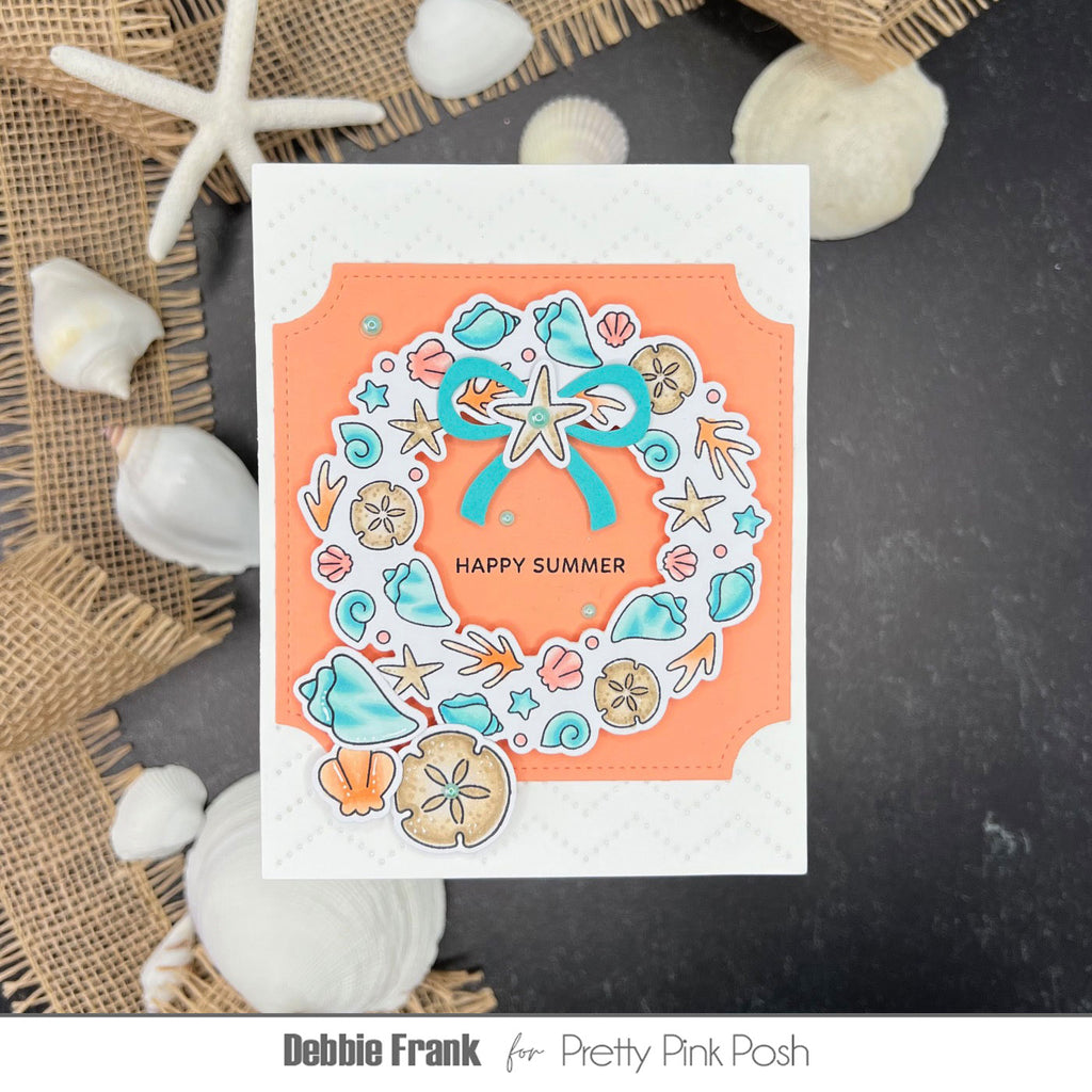 Pretty Pink Posh Seashell Wreath Dies summer