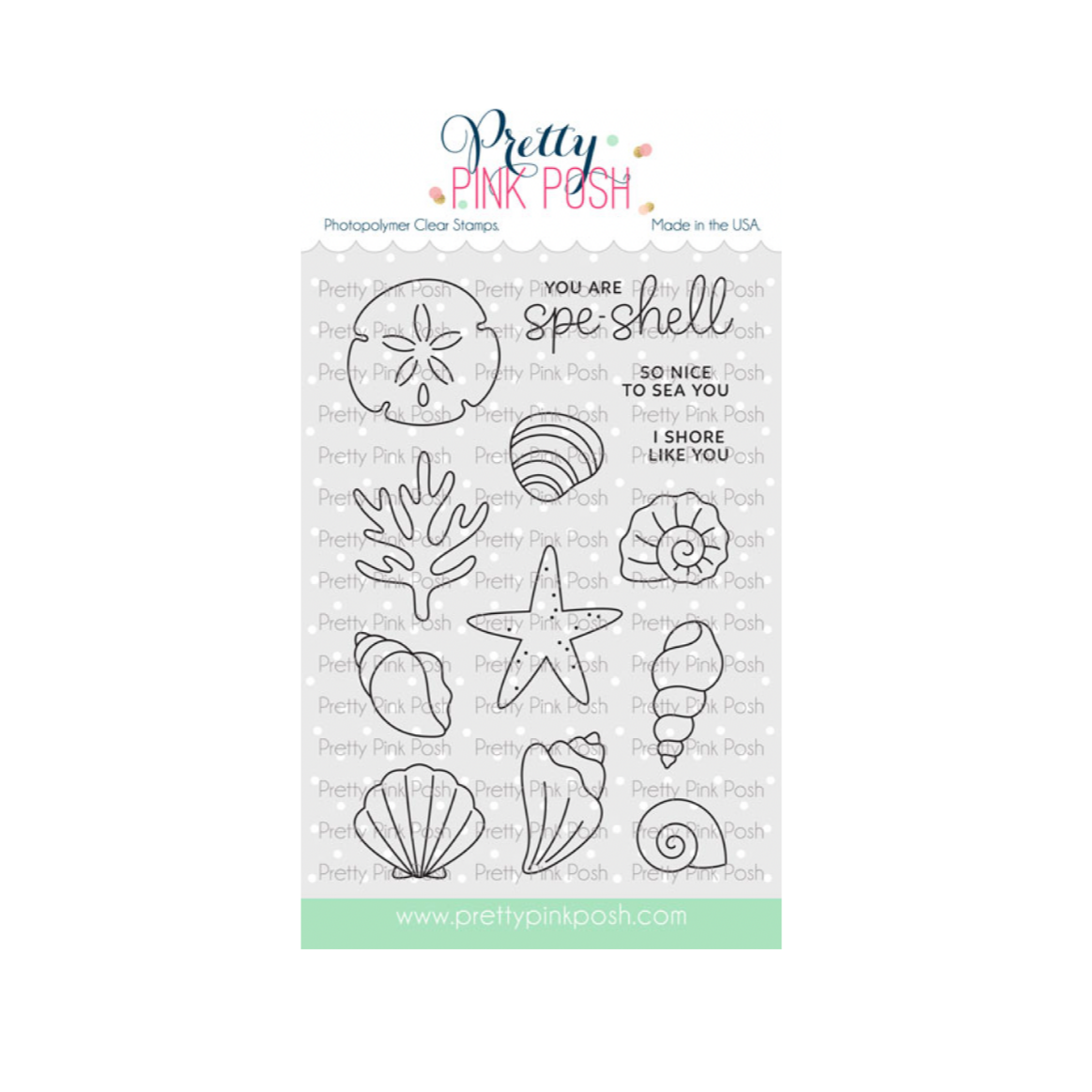 Pretty Pink Posh Seashells Clear Stamps