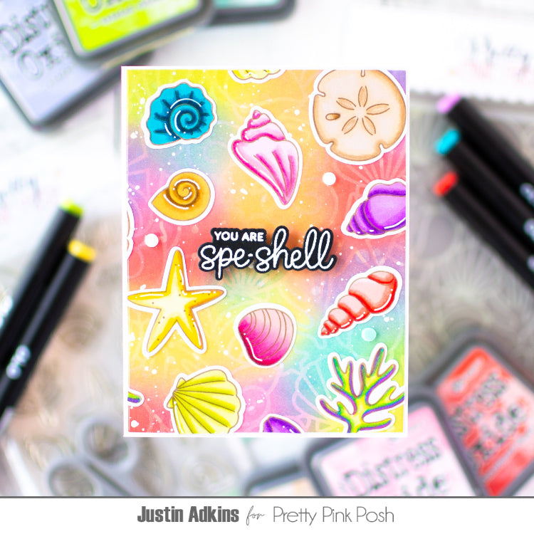 Pretty Pink Posh Seashells Dies bright colors