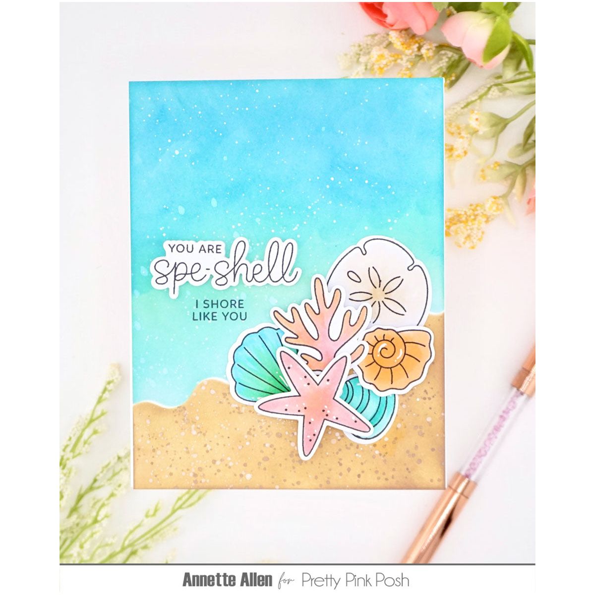 Pretty Pink Posh Seashells Dies sand