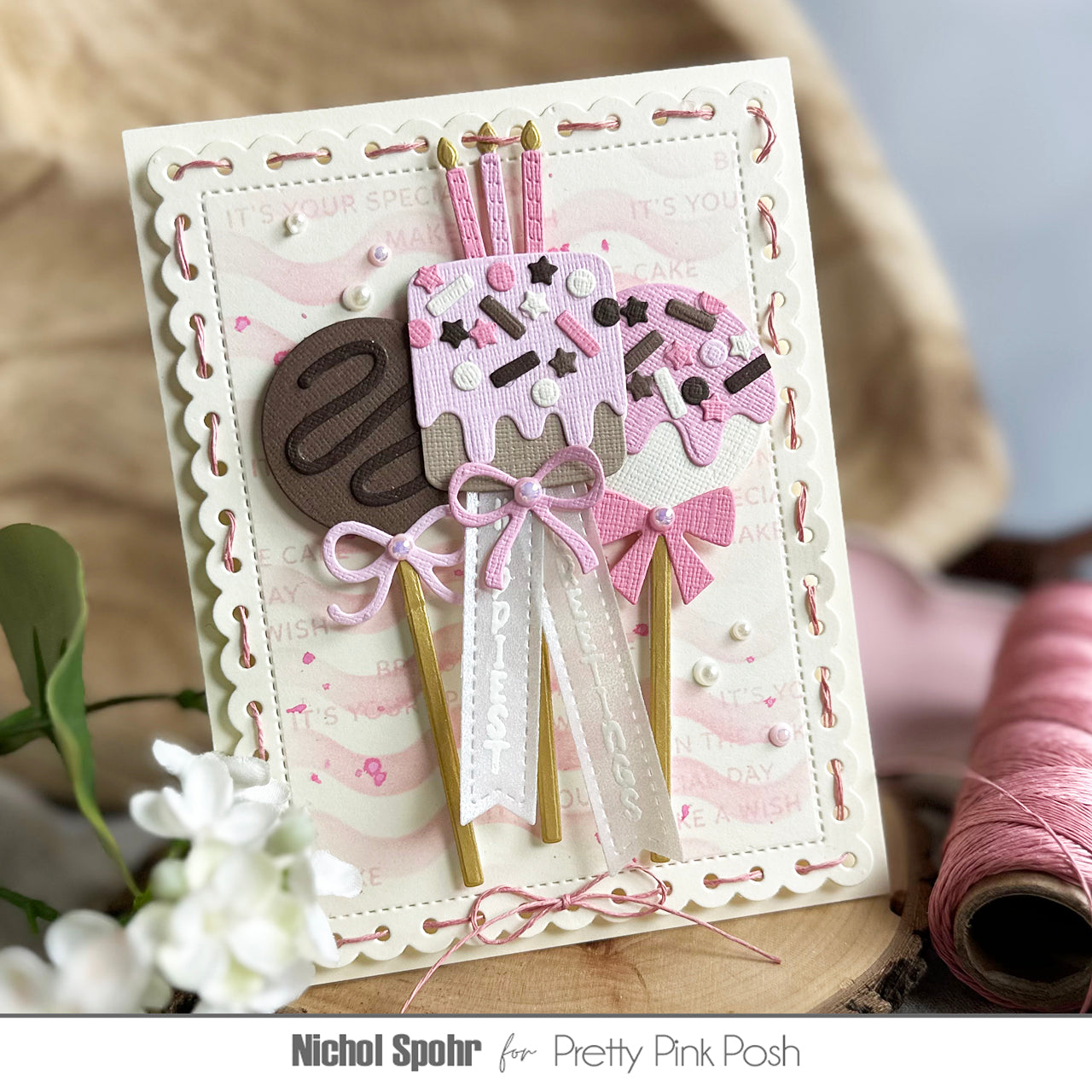 Pretty Pink Posh Sentiment Strips Dies pink bow | color-code:ALT01