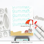 Pretty Pink Posh Sentiment Strips Summer Clear Stamps summer