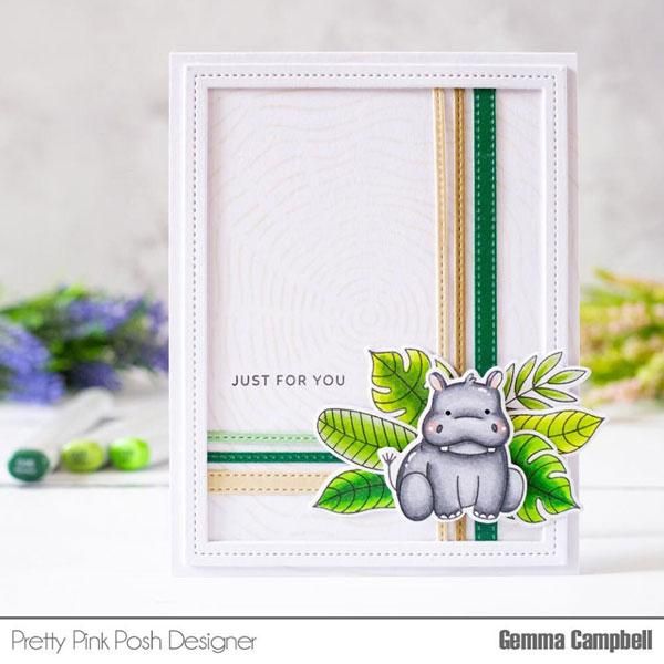 Pretty Pink Posh Simple Strips Dies hippo