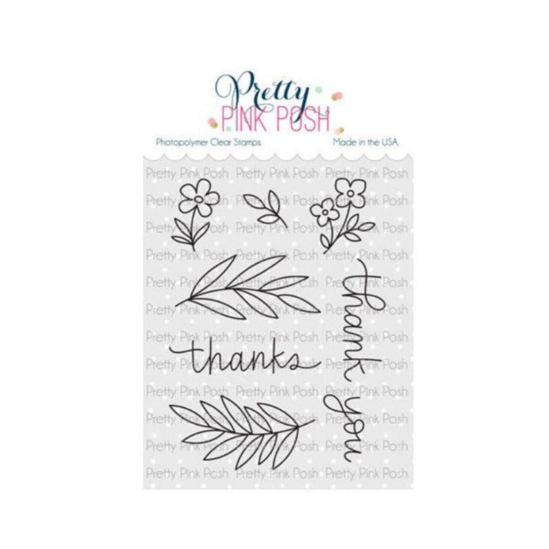 Pretty Pink Posh Simple Thanks Clear Stamps