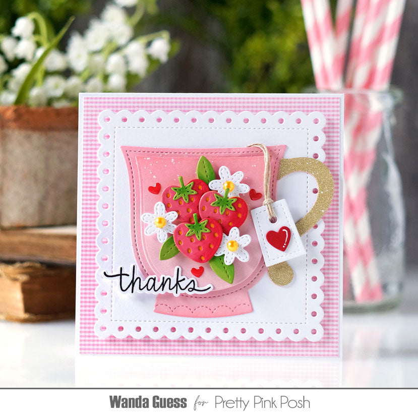 Pretty Pink Posh Simple Thanks Clear Stamps thanks