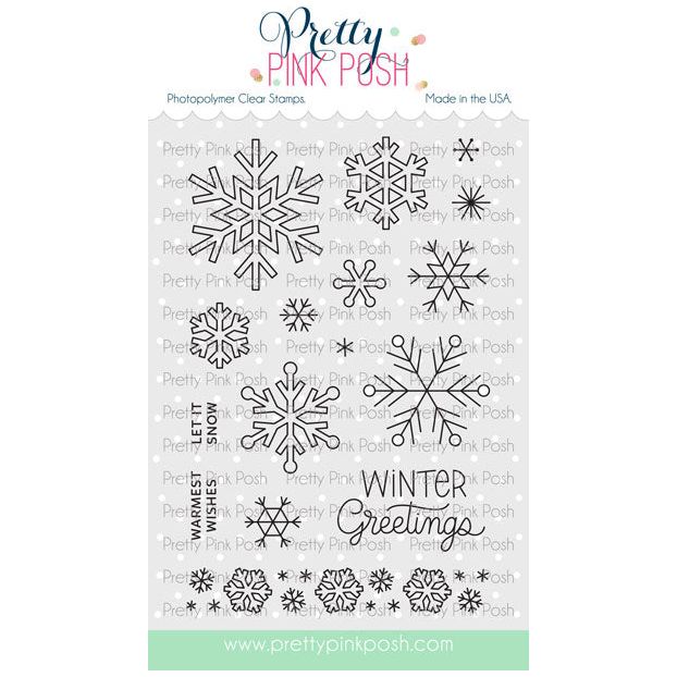 Pretty Pink Posh Snowflake Clear Stamps