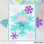 Pretty Pink Posh Snowflake Shaker Dies blue