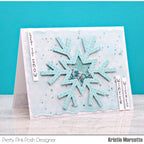 Pretty Pink Posh Snowflake Shaker Dies let it snow