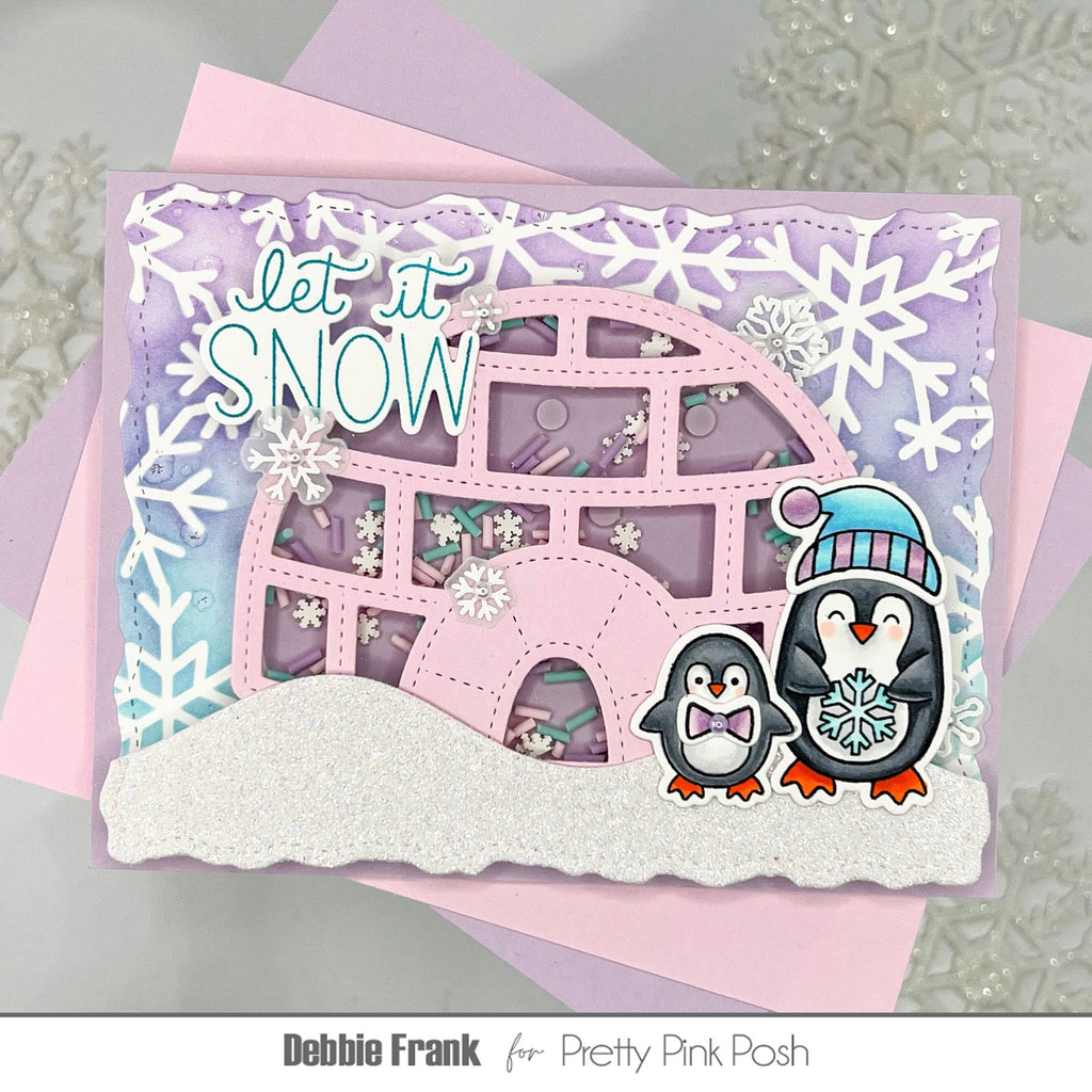 Pretty Pink Posh Snowy Hills Borders Dies igloo